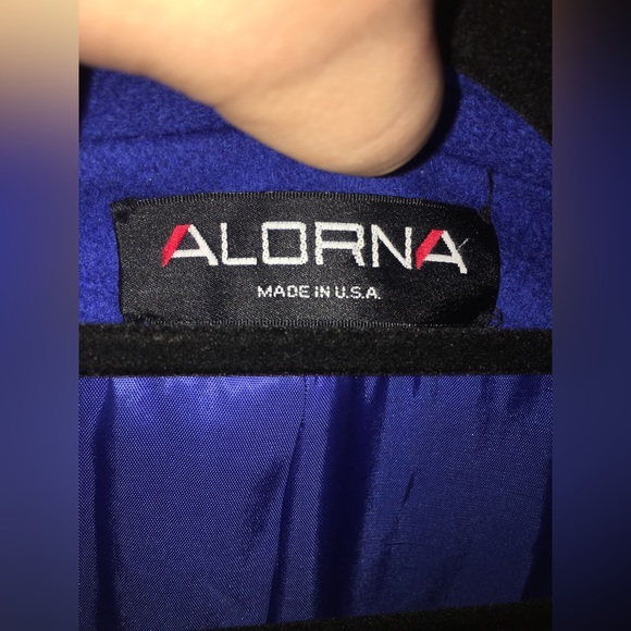 Alorna | Women’s Vintage Blue/Black 100% Pure Wool Trench Coat - Picture 3 of 14